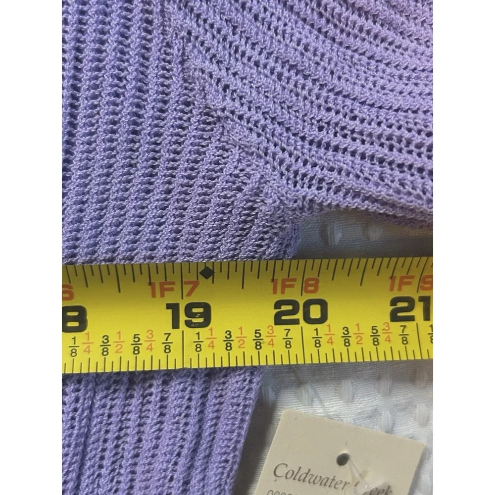 Coldwater Creek NEW Open Front Cardi Purple Women's Medium 10/12 Spring Easter